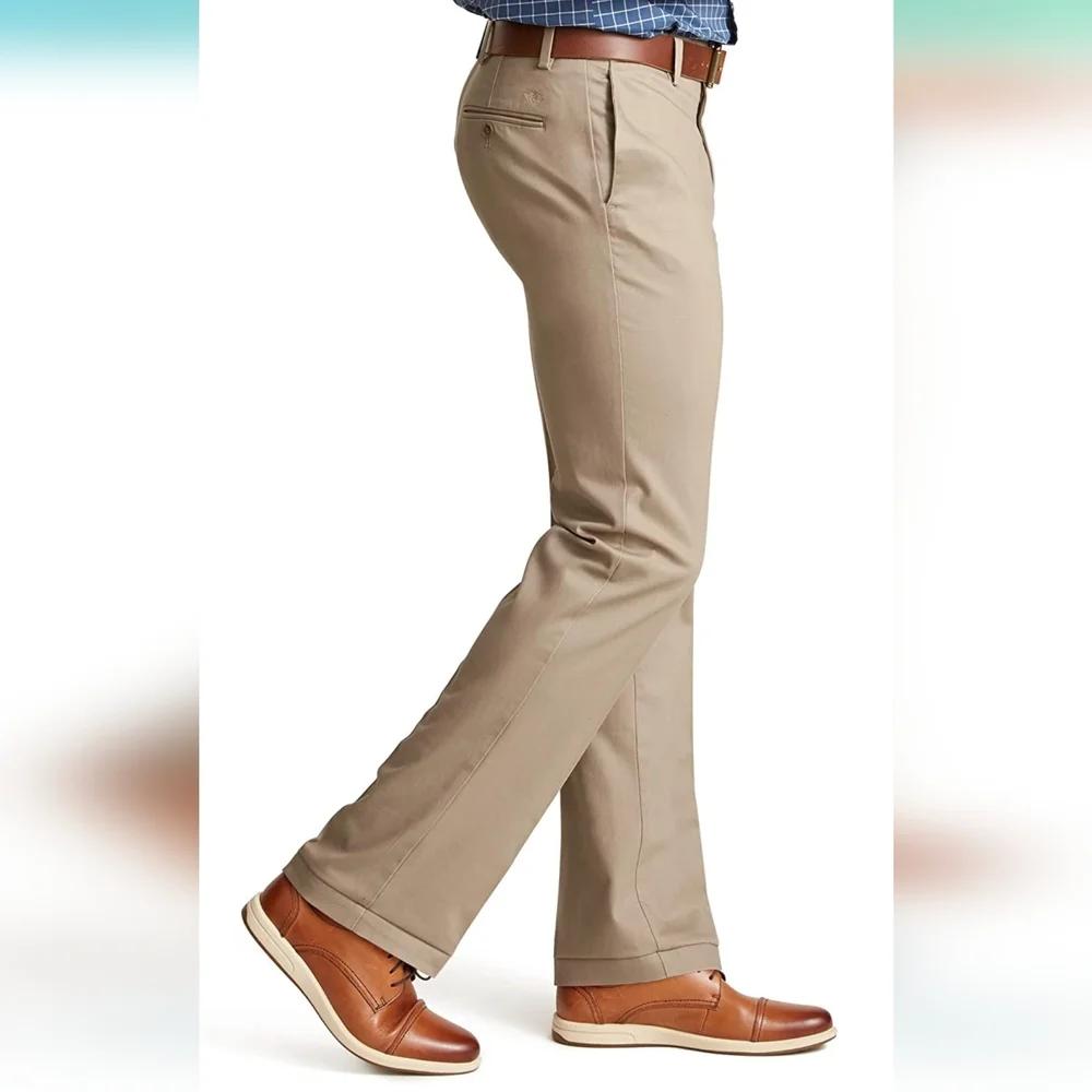 DOCKERS | Men’s Straight Fit Khaki Pants Lux Cotton Stretch Wrinkle Free - Picture 5 of 9